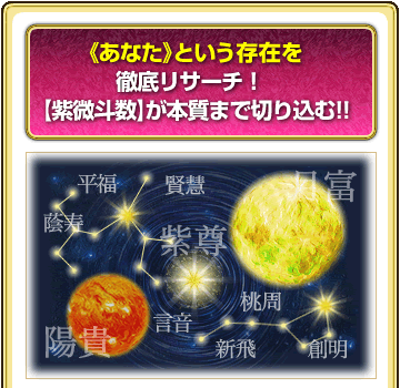 《あなた》という存在を徹底リサーチ!【紫微斗数】が本質まで切り込む!!